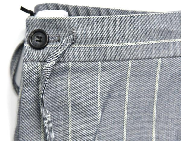 Stylish Custom Made Mens Pants Grey Stripe All Cotton Breathable Shorts