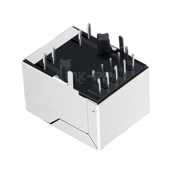 WE 7499110122 Compatible LINK-PP LPJG0803FDNL 100/1000 Base-T Tab Down Yellow/Green Led Single Port Shielded RJ 45 Keystone Jacks