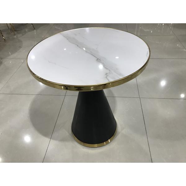 Round Contemporary 75cm 80cm Marble Iron Coffee Table
