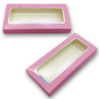 Janela branca de Mink Eyelash Box Packaging With do cartão do verniz