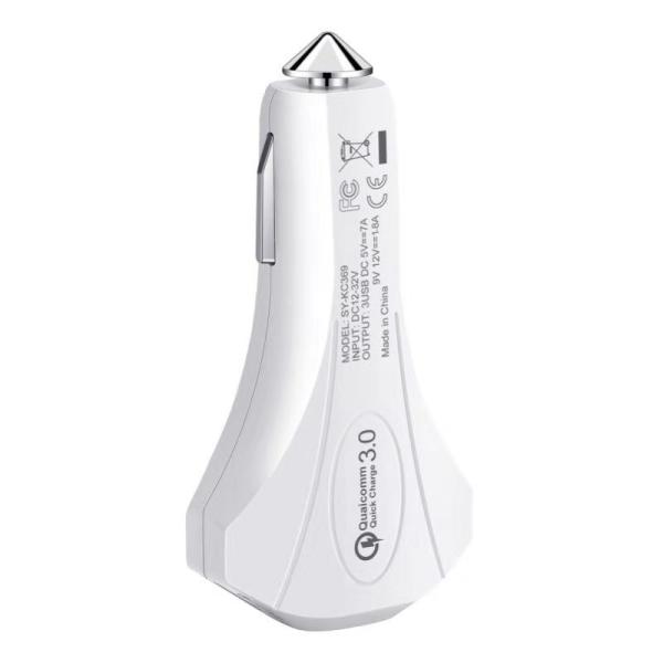 7A 3 USB CAR CHARGER  QC3.0 TYPE-C+ USB Universal Compatible USB CAR CHARGER for all electronics cheap price