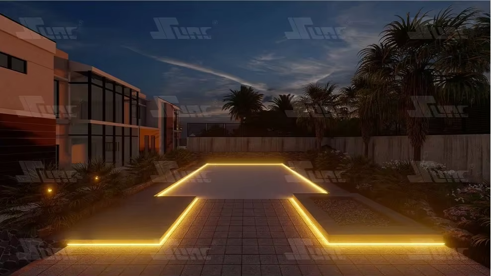 Charging efficiency solar light strip with RGB colorful light effect courtyard decoration light string