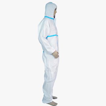 Unisex Disposable Disposable Protective Suit Non - Woven Work Safety Optional Size