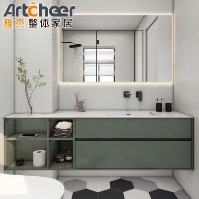 Modern Solid Wood Brown Washroom Bathroom Vanity Flat Door Panel in Customized Size