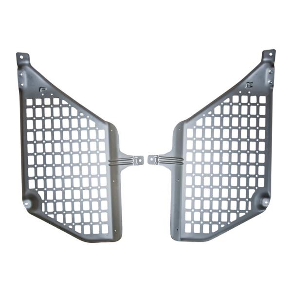 Convenient Black Molle Rear Window Storage Panels for Offroad Gear and Recovery Tools