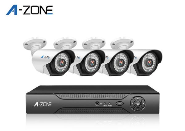 2MP 4 Channel IP CCTV Camera Kits , Metal Bullet Hd Ip Nvr Security System
