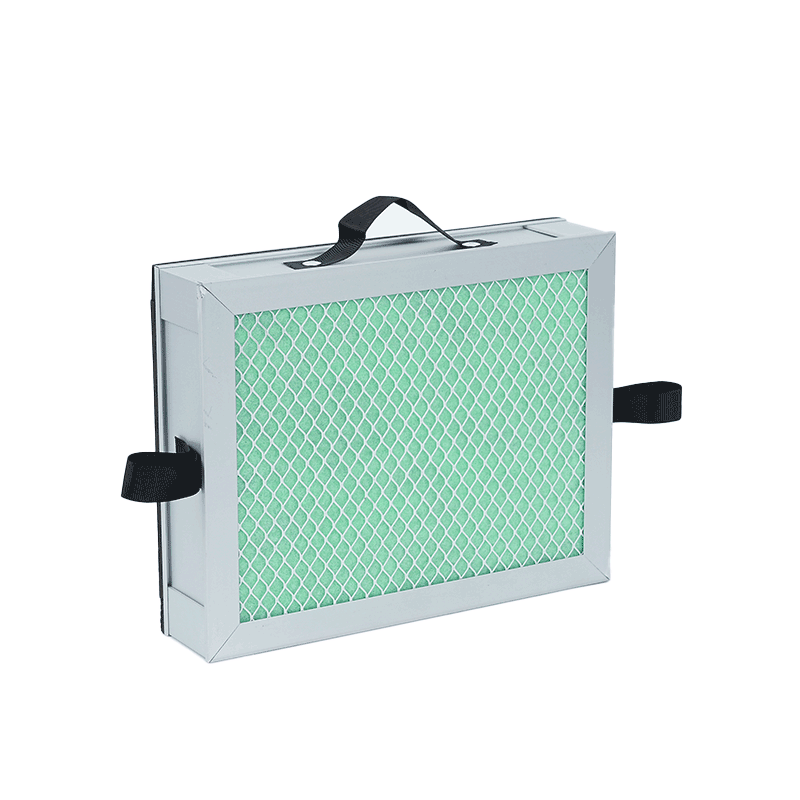 Activated Carbon PP V Bank Air Filter Element Screen Aluminium Frame For Pollen