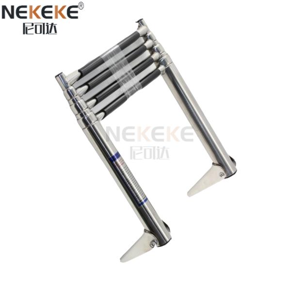 304 316 Stainless Steel 4 Step Folding Boat Ladder Marine Accessories Slip Resistant