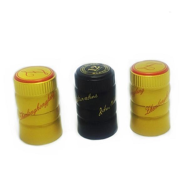 Spirit Bottle Tops Sealing Whisky Bottle Caps Black Gold Color 33mmx53mm SGS