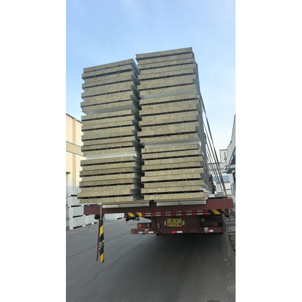 1000mm Width Fireproof Rockwool Roof Sandwich Panel with Thermal Conductivity 0.035 W/m·K for Photovoltaic Roof Applications
