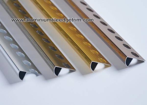 6mm / 8mm / 10mm / 12mm Quarter Round Aluminium Tile Edge Trim  For Tile Walls