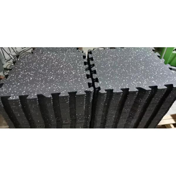 Customized Heavy Duty Rubber Flooring 485*485mm / 970*970mm Interlocking Fitness Flooring