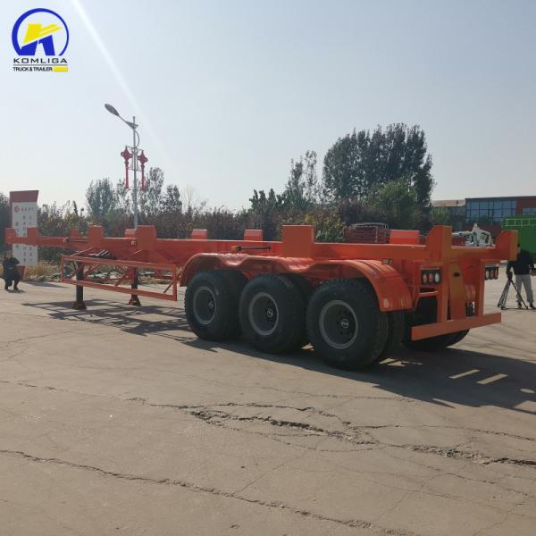 Tri-Axle 13t/16t Semi Trailer for Truck Tractor Skeletal Ship Container