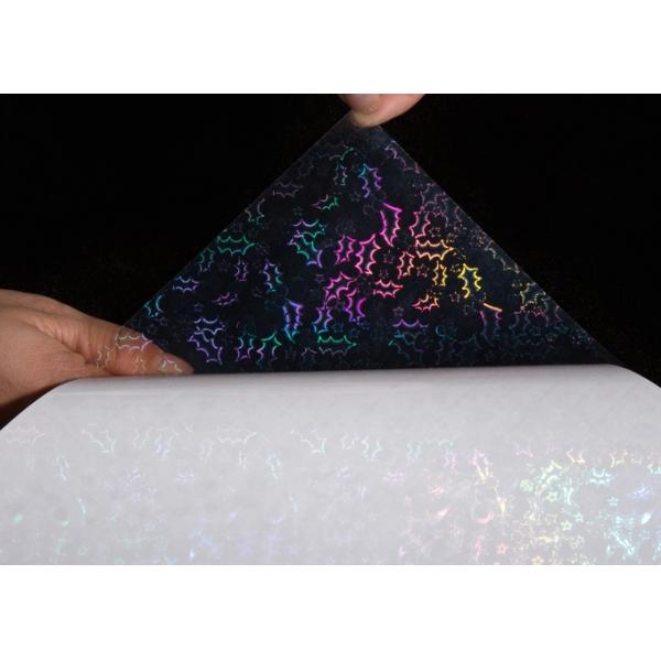 A4 Size Self Adhesive Holographic Stickers Cold Lamination Film Smooth and Glossy Easy to Use for DIY and Photos