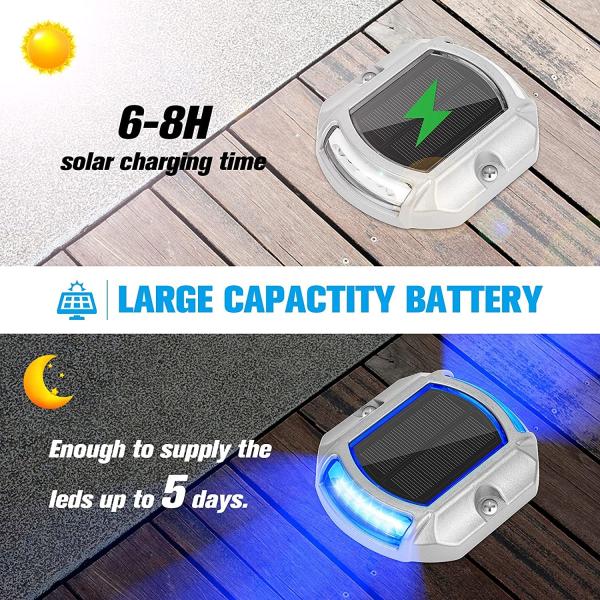 Outdoor Waterproof Solar Patio Deck Yard Light Garden Porch Decorative Light Led Aluminum Solar Floor Lamp