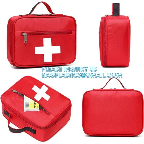Emergency Treatment Medical Bags Multi-Pocket for Home School Office Car Traveling Hiking Trip Daycare