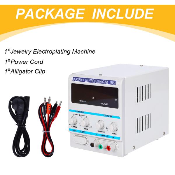Tooltos 15V ювелирные изделия Машина для электропластики золота / серебра Раствор для электропластики золота / серебра 5.0A Текущий для ювелирных изделий