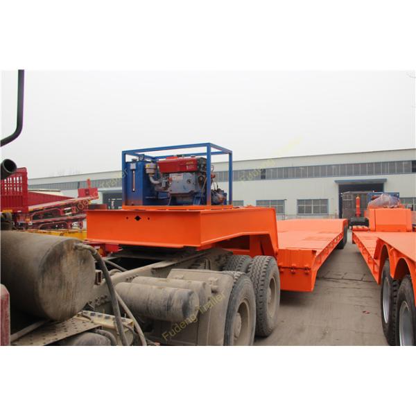 Tri Axle Steel Detachable Gooseneck Trailer For Heavy Equipment Transport