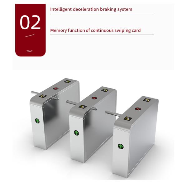 SUS304 Tripod Turnstile Gate Access Control System 30-40 People / Min 60W