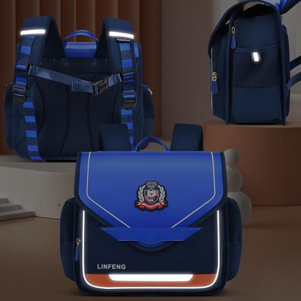 Waterproof Leather School Backpacks Orthopedic School Bags For Boys 1000g