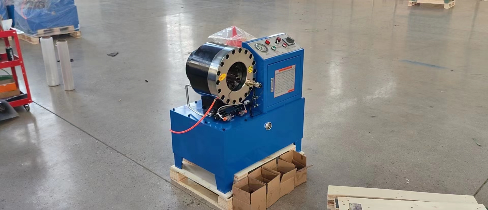 2 Inch 600T Rubber Hose Crimping Machine Higher Model Green Color 220v/240v/380v/415v Voltage With 6-51mm Crimping Range And 10 Interchangeable Dies