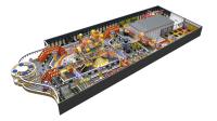 1900 carrés terrain de jeux intérieur sur mesure multi-fonctionnel grandes structures de jeu intérieur