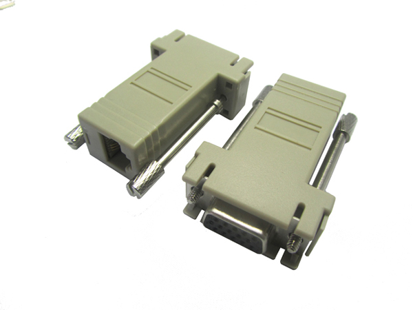 Customized D-SUB Rj45 Male To Female DB15 Adapter RS232 Male To Female Adapter RJ45-DB15F-8P4C-006