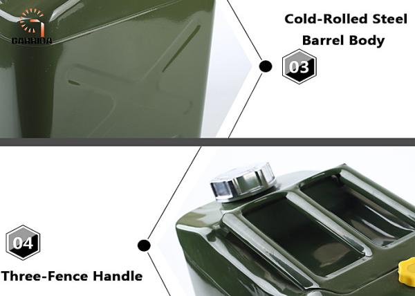 Portable Car Stainless Steel Fuel Tank Vertical Jerry Can , oil drum