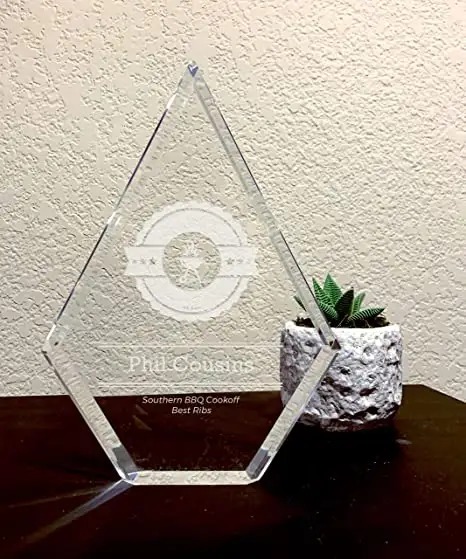 Placas personalizadas de grabado láser con múltiples formas y cristalino, personalizadas para fútbol y golf