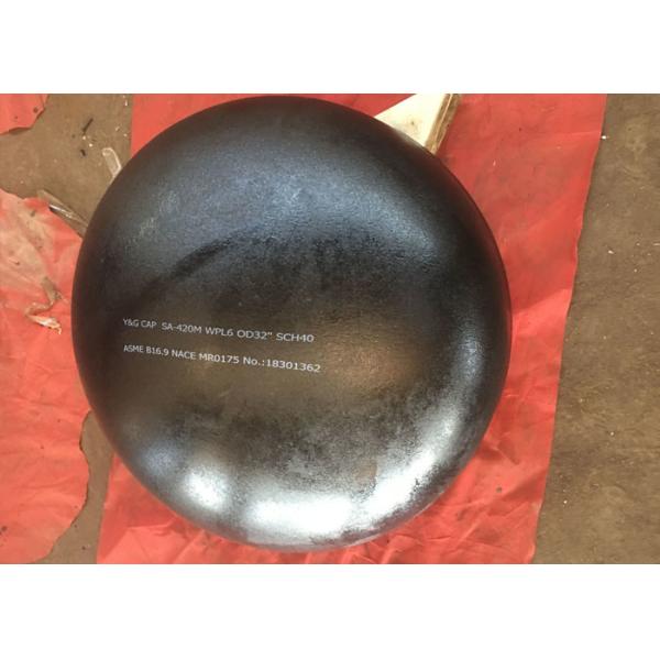 Welding Connection Carbon Steel Pipe Cap Forged Round Shape A420 WPL6