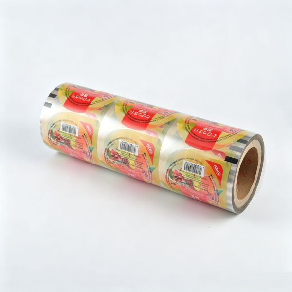 Custom Printed PET Plastic Roll Film | High Barrier Transparent Food Packaging Film for Fruit Jelly & Snack Sealing