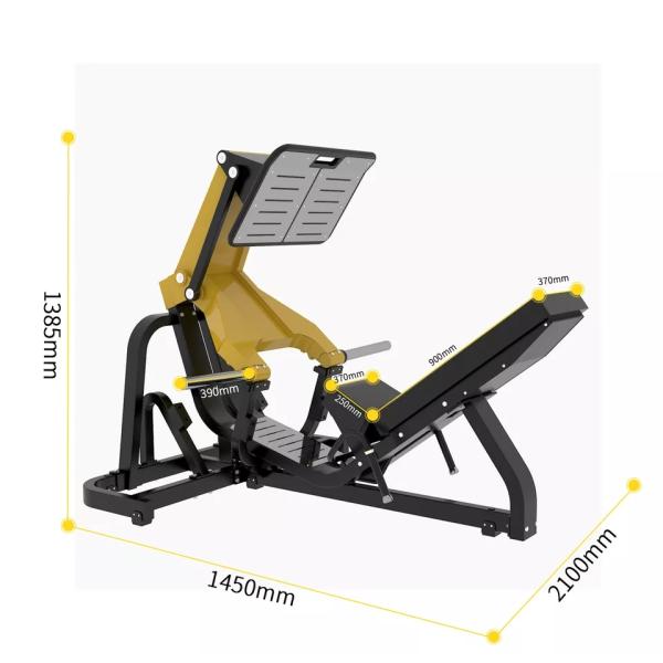 Anti Skidding Steel 45 Degree Leg Press Commercial Gym Equipment For Fitness