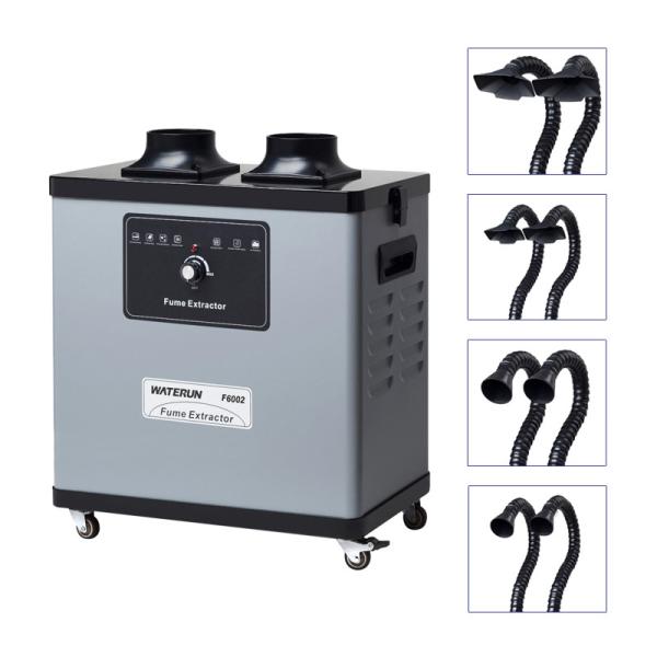 Laser eletrônico que corta o extrator industrial das emanações com rodas dois braço 75mm e quatro