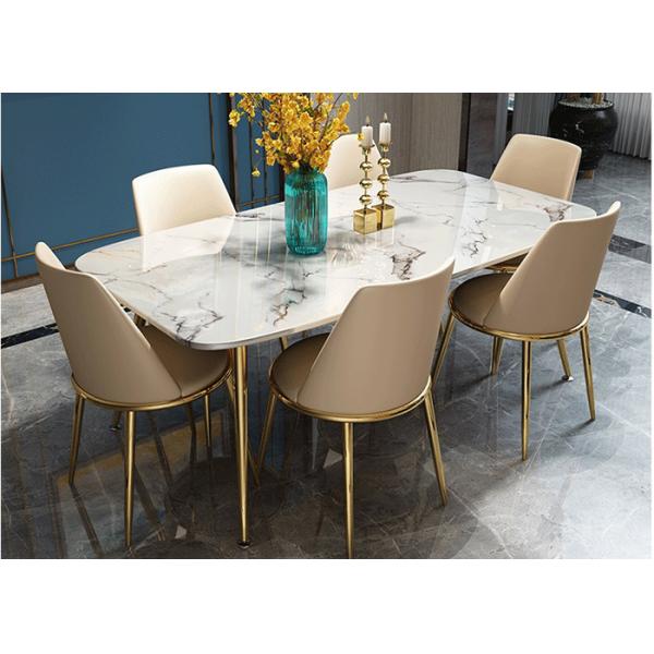 Fashionable 140x80x76cm Home Luxury Marble Dining Table