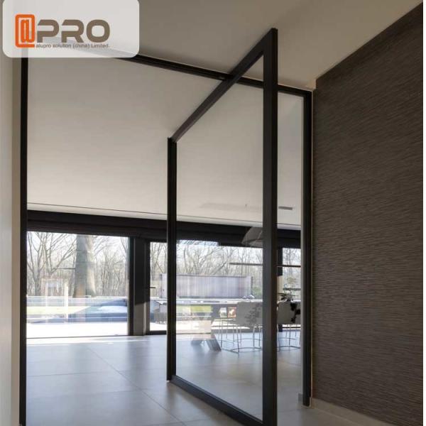 Customized Size Aluminum Glass Pivot Entry Door / Center Pivot Door front door pivot door aluminum pivot front door