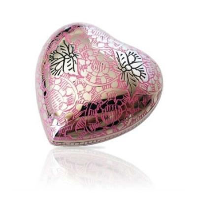 3 Inches Heart Shaped Pet Urns Eco Friendly With Matte / Polish Finish