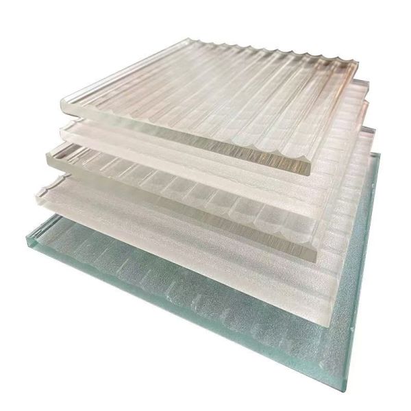 Impact Resistant Building Decorative Patterned Glass Panel Showcase Stylish Certified Application