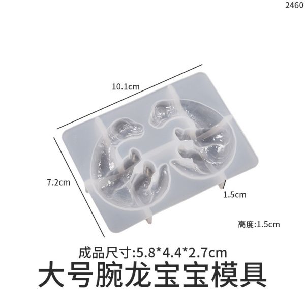 DIY crystal dropper egg shaped dragon egg baby flame rock night light base mirror silicone mold