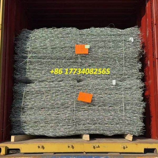 Durable PVC Coated Gabion Wire Mesh for Levee Reinforcement and Flood Control with Hexagonal Apertures and Galfan Steel