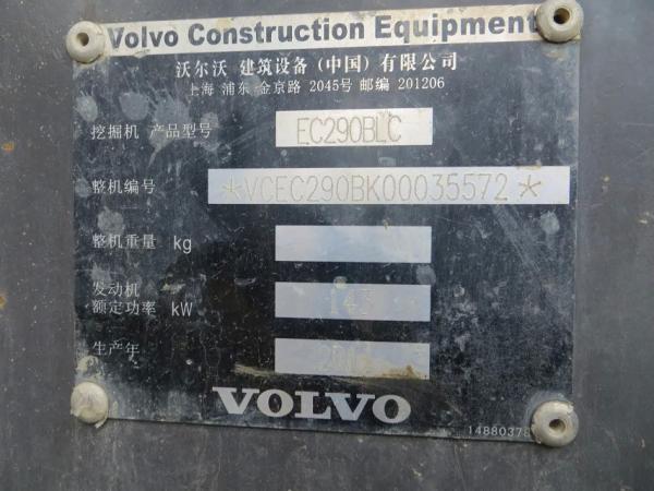 Used Volvo Ec290blc Crawler Hydraulic Excavators in Low Price for Sale