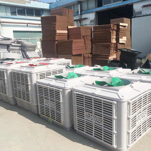 Climatiseur à évaporation industriel écologique 2.2kw 25000m3 380v, avec tuyauterie de toit