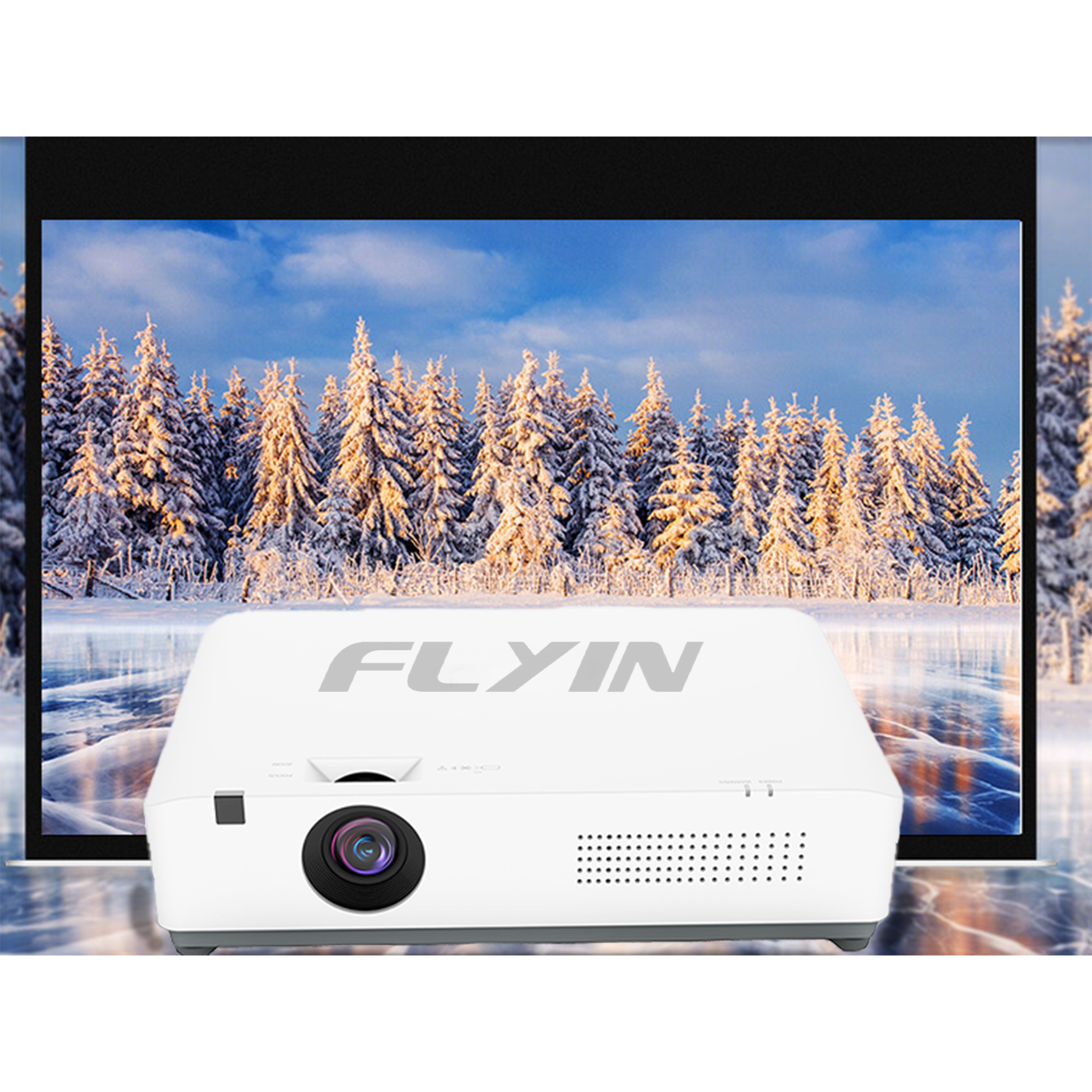 Flyin-C40W+ WXGA 4200 Lumens 3LCD Laser Projector Android Smart Business Conference Classroom Educational Projector