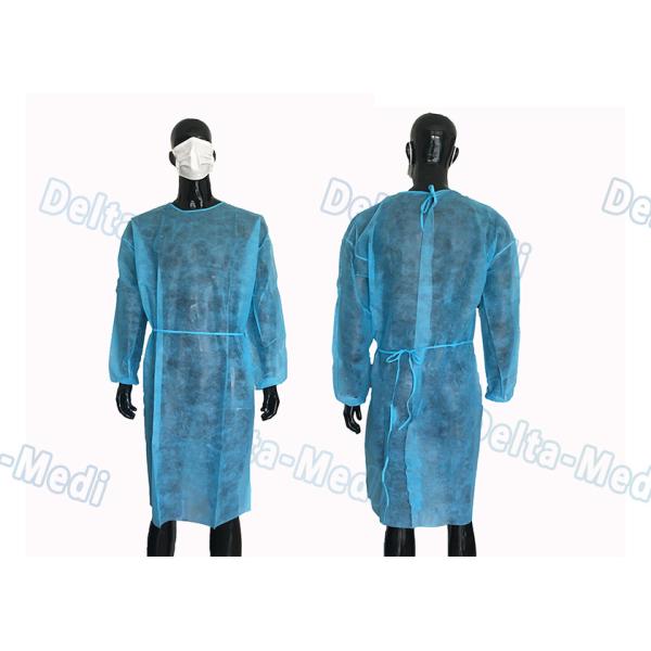 Изоляция голубой больницы рукава ПП длинной устранимая одевает анти- пыль для лаборатории/индустрии