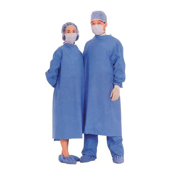 Logo Printed Medical Disposable Gown , Soft Surgery Gown Patient Use
