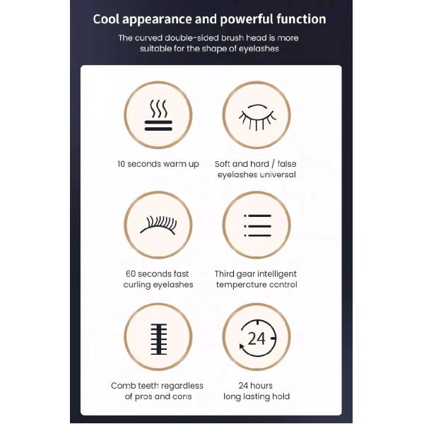 Curler ресницы подогревателя ручки оборудования красоты быстрого электрического макияжа красоты ресницы перезаряжаемые нагревая