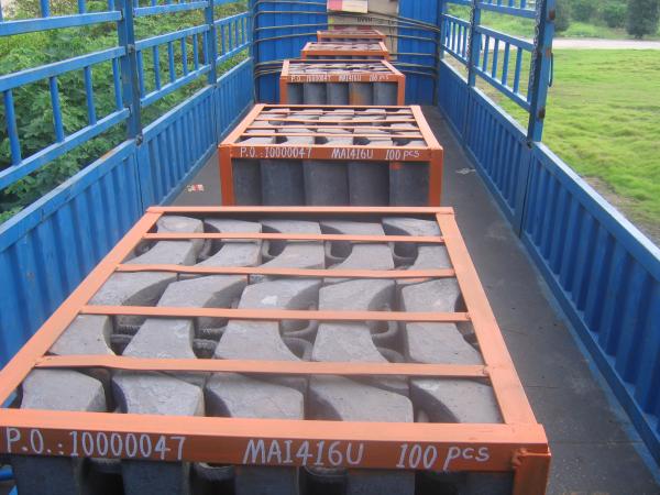 Checked by UT Test Cr-Mo Alloy Steel Mill Liners Mine Mill / Cement Mill / Coal Mill Hardness HRC33-42 Shot Blasting