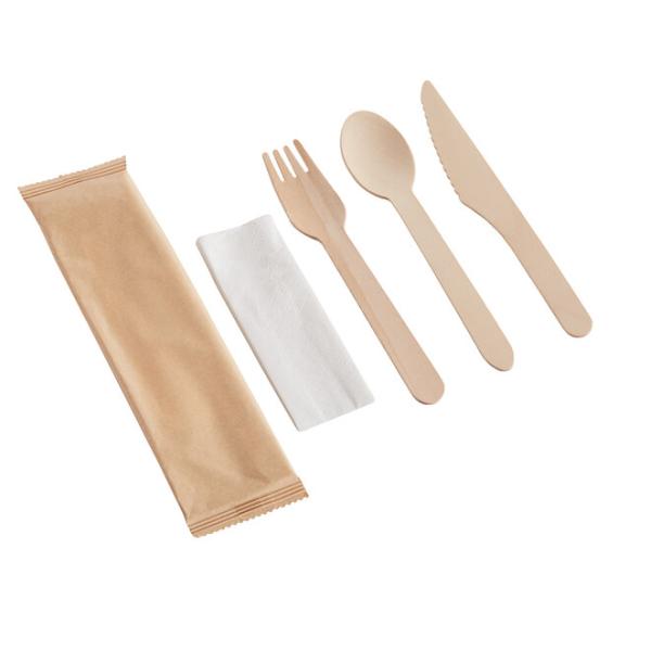 160mm Dyeing wooden cutlery Disposable wooden cutlery set