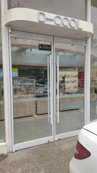 Frameless Double Pivot Door 36 Inch automatic swing door KFC  Doors