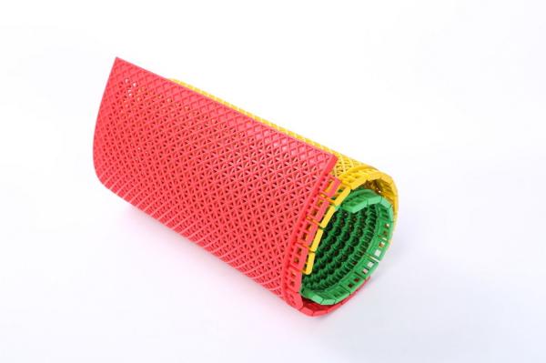 High Durability Interlocking Playground Mats , Portable Non Slip Basketball Court Flooring