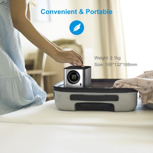 100 люмен ANSI Lift Bracket 4k мини-проектор для домашнего кинотеатра на улице